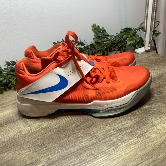 Nike KD 4 Size 10.5 Mens Zoom Creamsicle Orange White Blue Kevin Durant